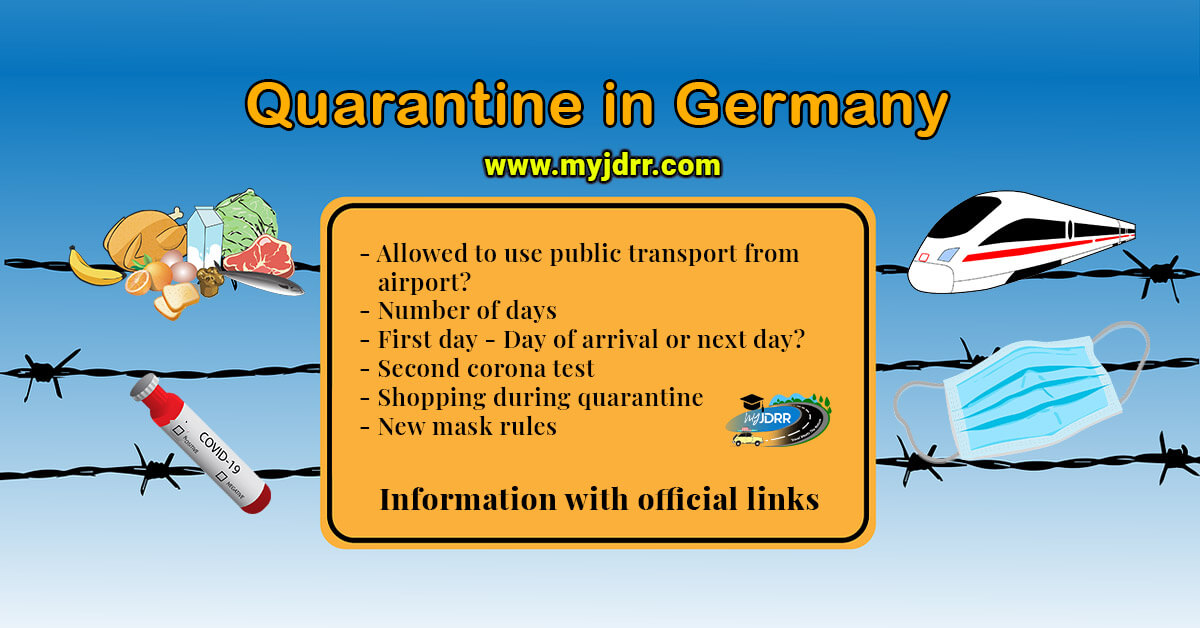 Quarantine in Germany - My experience - Allowed to use public transport to reach home? - Number of days - First day - Day of arrival or the next day? - Shopping during the quarantine - New mask rules