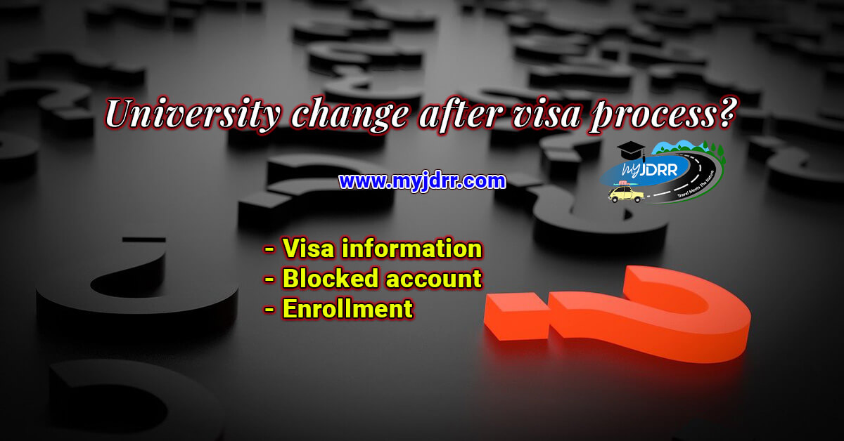 University change after visa process